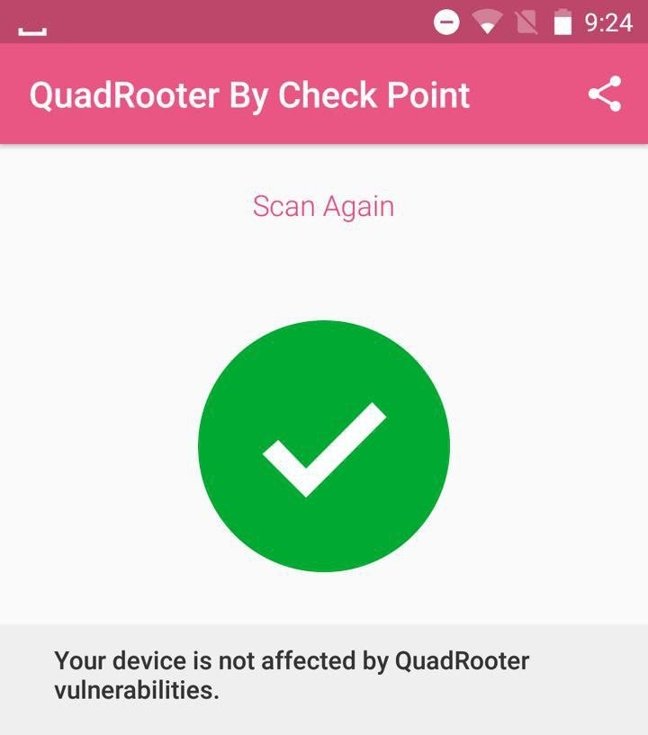 Quad rooter Scanner Result