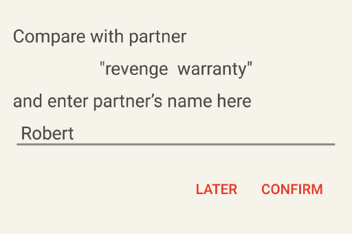 Silent Phone prompting callers to compare their security words.